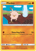 Mankey 50/111 English Pokémon card from Crimson Invasion (2017)