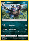 Zweilous 61/111 English Pokémon card from Crimson Invasion (2017)