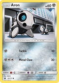 Aron 65/111 English Pokémon card from Crimson Invasion (2017)