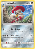 Escavalier 69/111 English Pokémon card from Crimson Invasion (2017)
