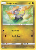 Jangmo-o 75/111 English Pokémon card from Crimson Invasion (2017)