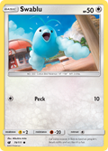 Swablu 79/111 English Pokémon card from Crimson Invasion (2017)