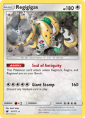 Regigigas 84/111 English Pokémon card from Crimson Invasion (2017)