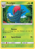 Accelgor 9/111 English Pokémon card from Crimson Invasion (2017)