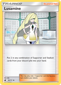 Lusamine 96/111 English Pokémon card from Crimson Invasion (2017)