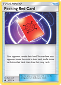 Peeking Red Card 97/111 English Pokémon card from Crimson Invasion (2017)