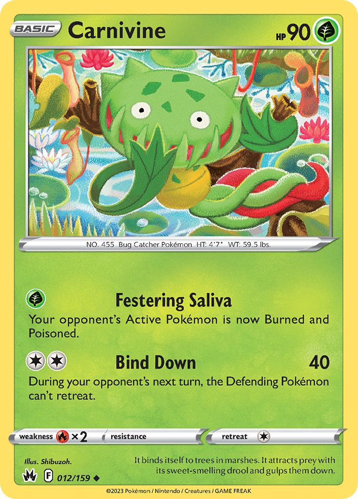 Carnivine 12/159 — English Pokémon Crown Zenith (2023)