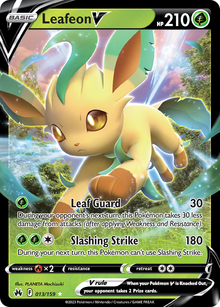 Leafeon V 13/159 — English Pokémon Crown Zenith (2023)