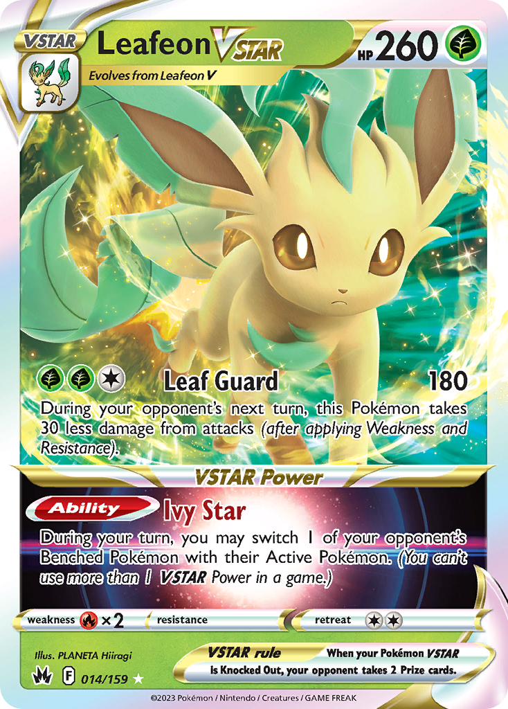 Leafeon VSTAR 14/159 — English Pokémon Crown Zenith (2023)