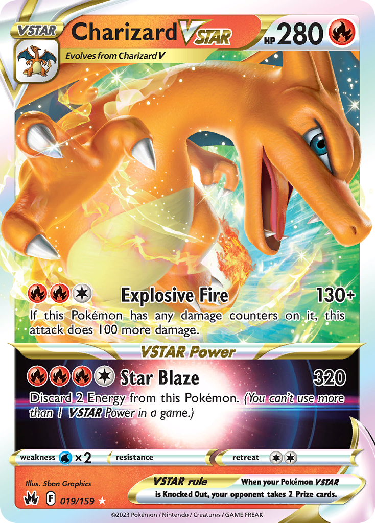 Charizard VSTAR 19/159 — English Pokémon Crown Zenith (2023)
