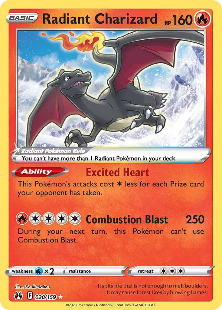 Radiant Charizard 20/159 — English Pokémon Crown Zenith (2023)