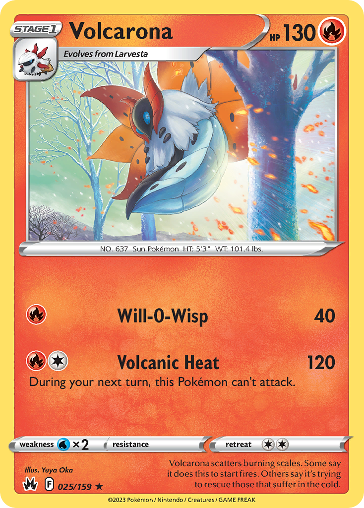 Volcarona 25/159 — English Pokémon Crown Zenith (2023)