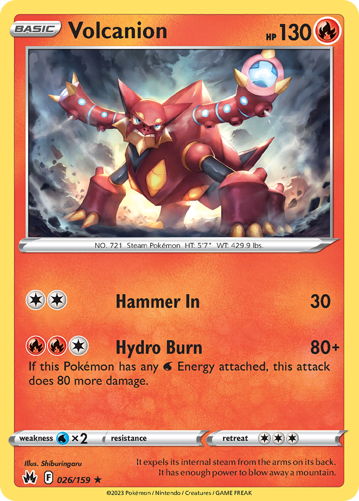 Volcanion 26/159 — English Pokémon Crown Zenith (2023)