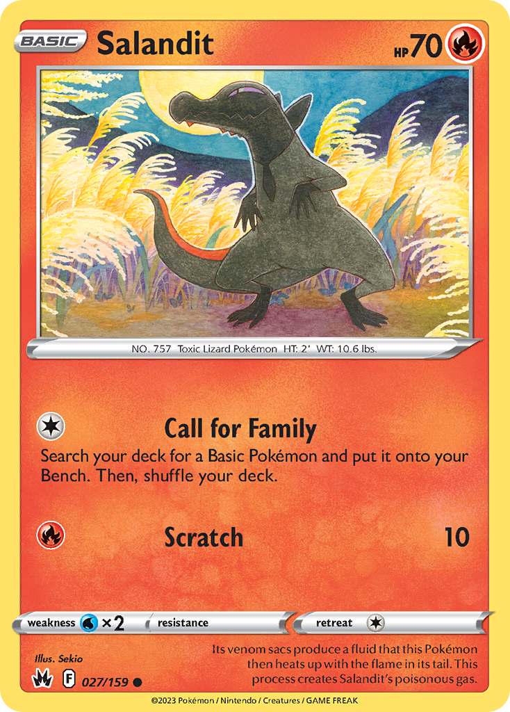 Salandit 27/159 — English Pokémon Crown Zenith (2023)