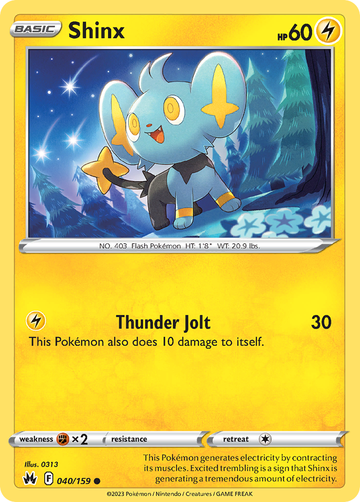 Shinx 40/159 — English Pokémon Crown Zenith (2023)
