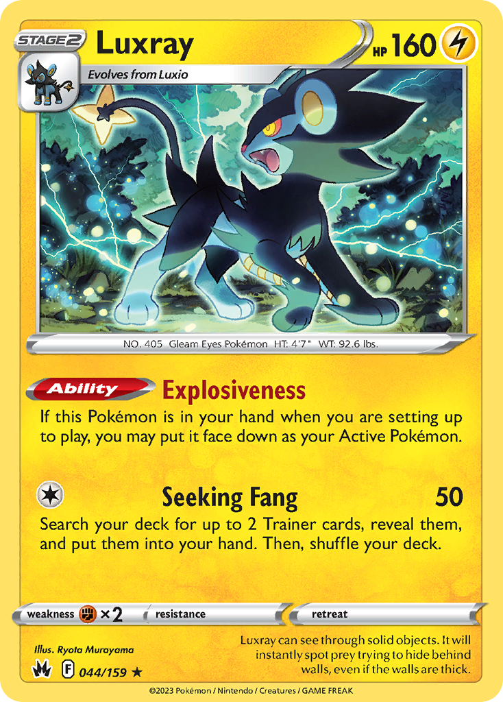 Luxray 44/159 — English Pokémon Crown Zenith (2023)