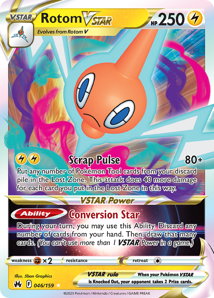 Rotom VSTAR 46/159 — English Pokémon Crown Zenith (2023)
