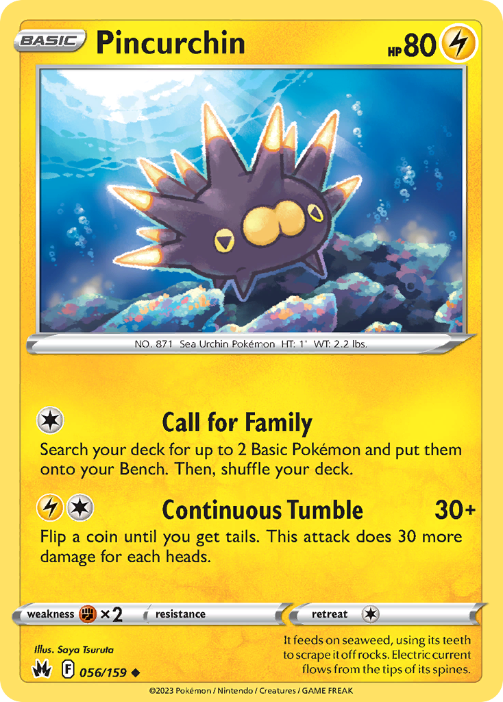 Pincurchin 56/159 — English Pokémon Crown Zenith (2023)
