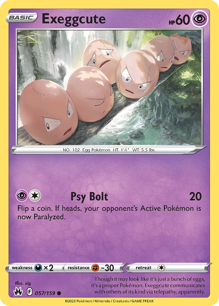 Exeggcute 57/159 — English Pokémon Crown Zenith (2023)