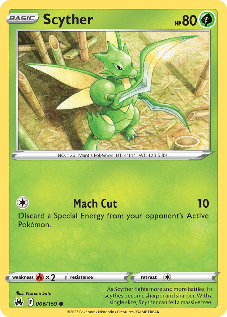 Scyther 6/159 — English Pokémon Crown Zenith (2023)