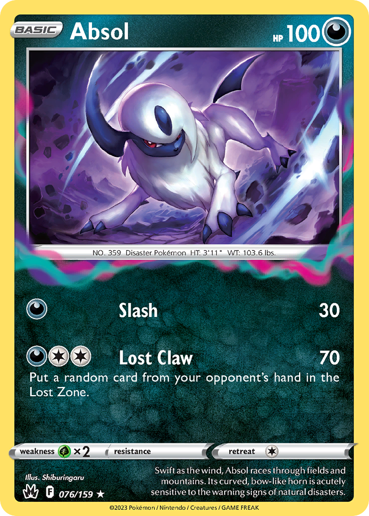 Absol 76/159 — English Pokémon Crown Zenith (2023)