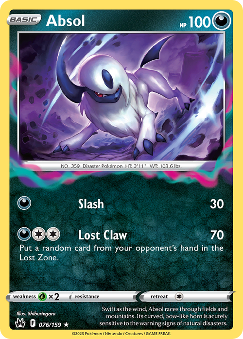 Absol 76/159 — English Pokémon Crown Zenith (2023)