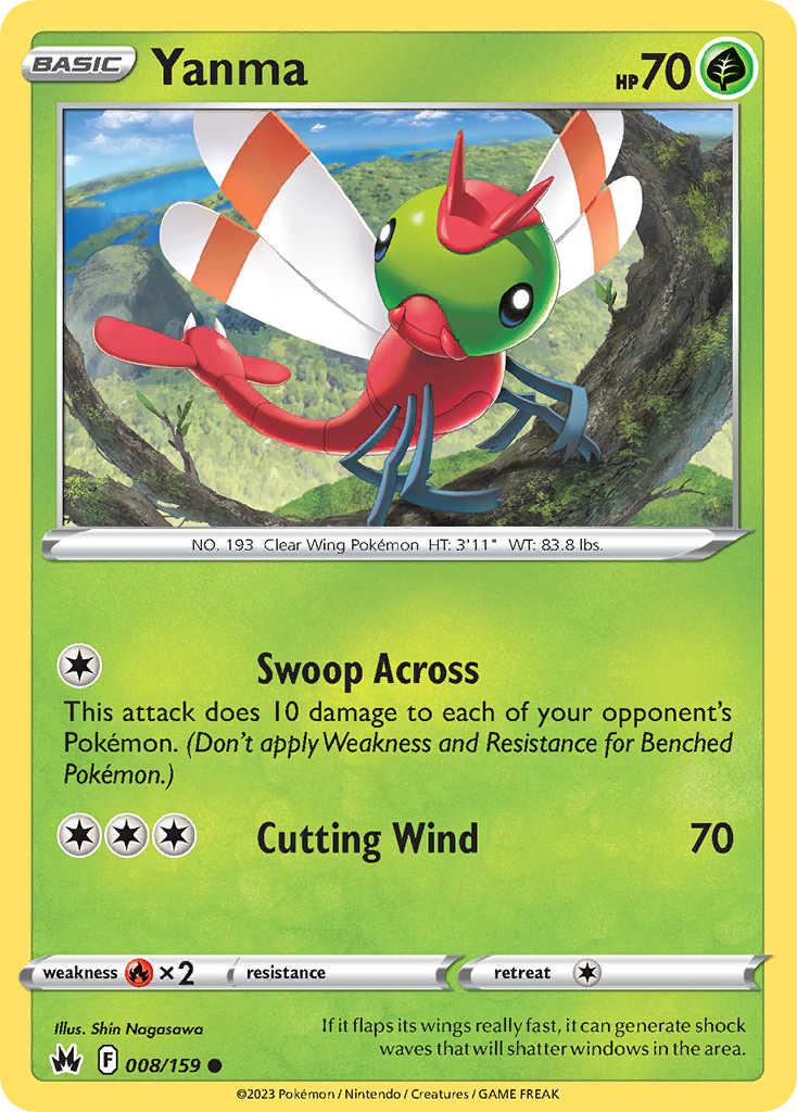 Yanma 8/159 — English Pokémon Crown Zenith (2023)
