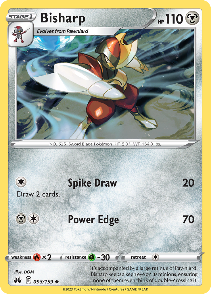 Bisharp 93/159 — English Pokémon Crown Zenith (2023)
