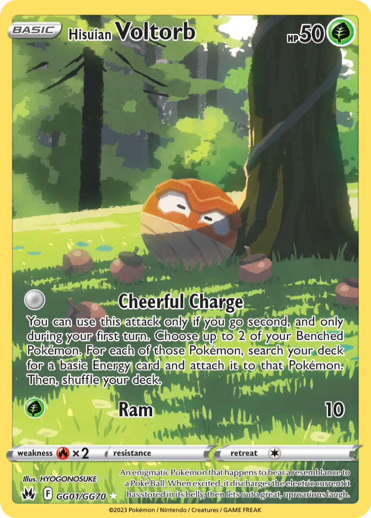Hisuian Voltorb GG01/GG70 — English Pokémon Crown Zenith Galarian Gallery (2023)