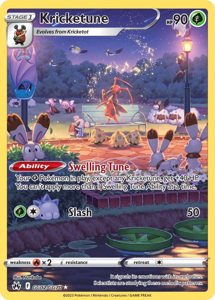 Kricketune GG02/GG70 — English Pokémon Crown Zenith Galarian Gallery (2023)