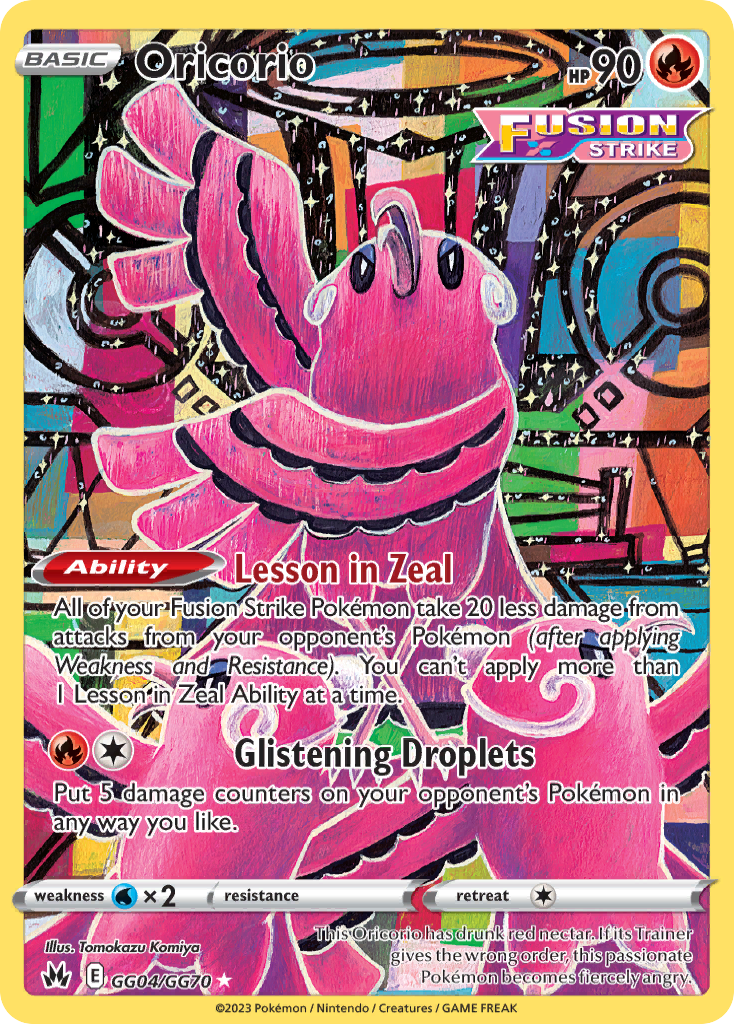 Oricorio GG04/GG70 — English Pokémon Crown Zenith Galarian Gallery (2023)