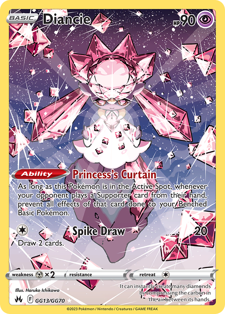 Diancie GG13/GG70 — English Pokémon Crown Zenith Galarian Gallery (2023)