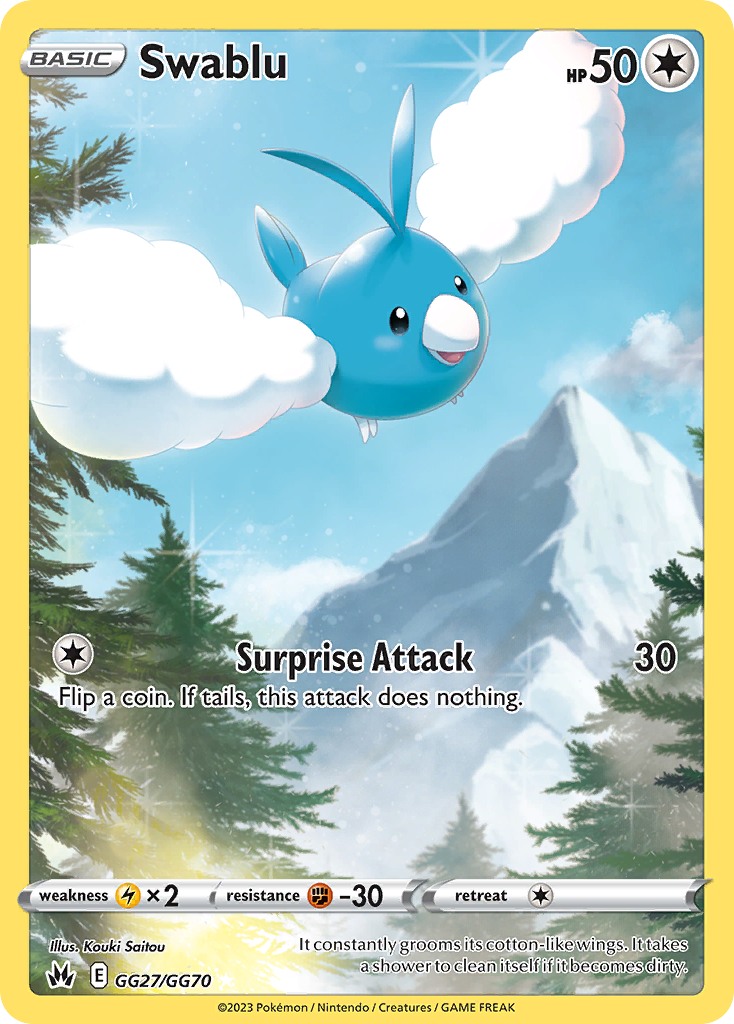 Swablu GG27/GG70 — English Pokémon Crown Zenith Galarian Gallery (2023)