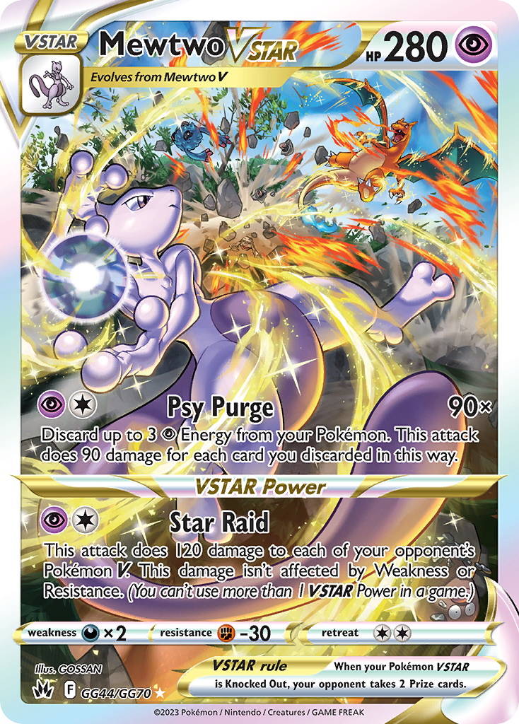 Mewtwo VSTAR GG44/GG70 — English Pokémon Crown Zenith Galarian Gallery (2023)