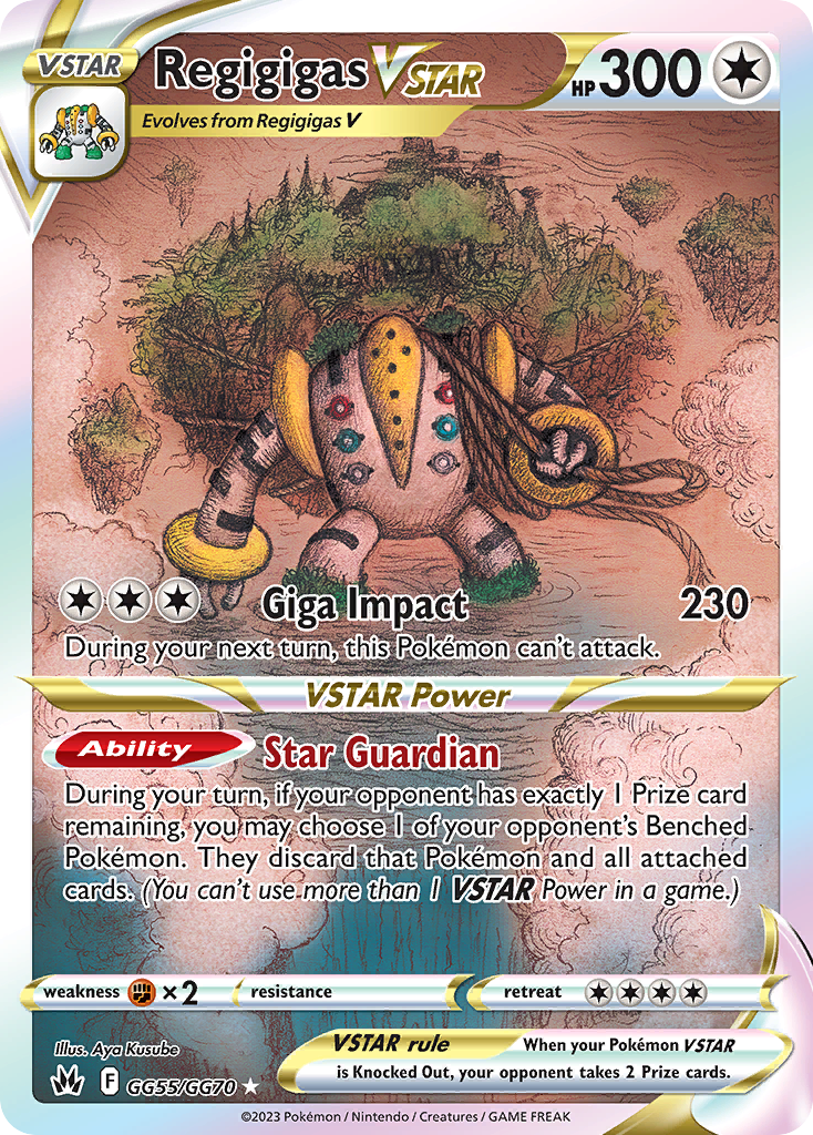 Regigigas VSTAR GG55/GG70 — English Pokémon Crown Zenith Galarian Gallery (2023)