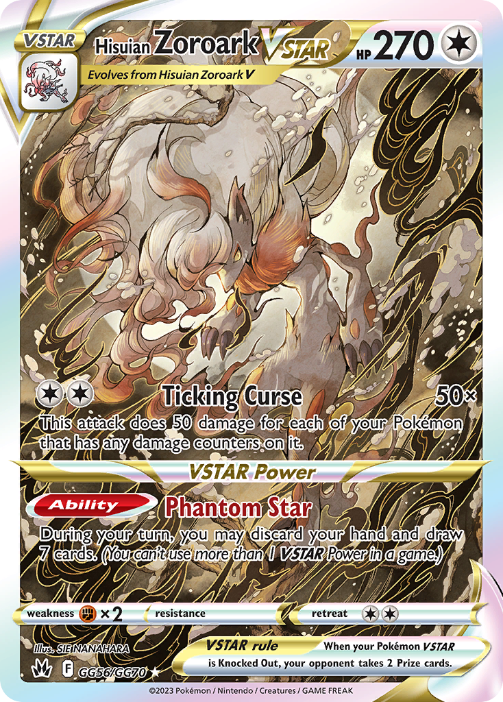 Hisuian Zoroark VSTAR GG56/GG70 — English Pokémon Crown Zenith Galarian Gallery (2023)