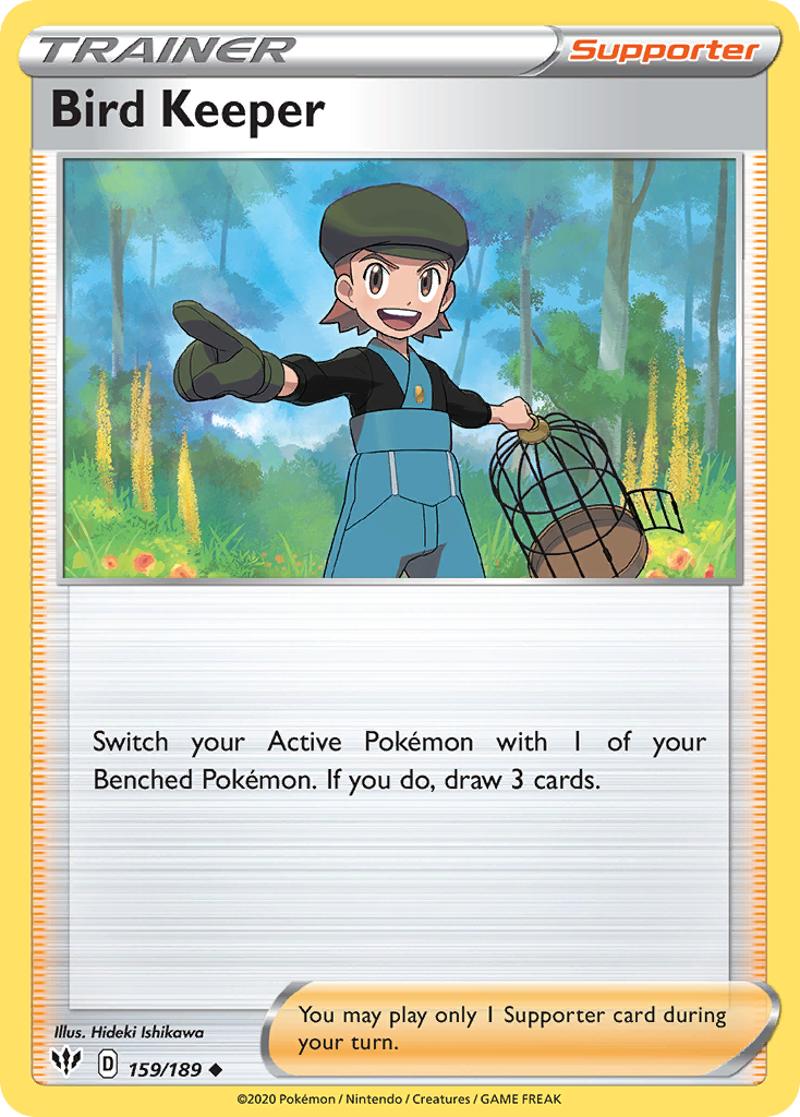 Bird Keeper 159/189 English Pokémon card from Darkness Ablaze (2020)