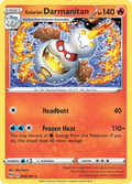 Galarian Darmanitan 28/189 English Pokémon card from Darkness Ablaze (2020)