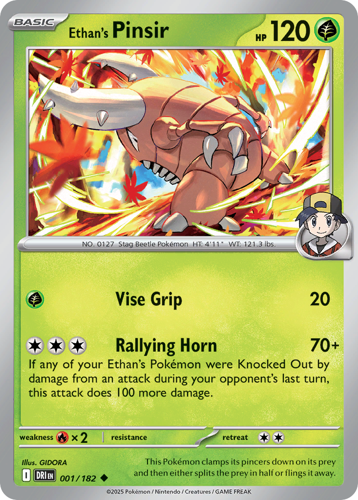 Ethan's Pinsir 1/182 — English Pokémon Destined Rivals (2025)