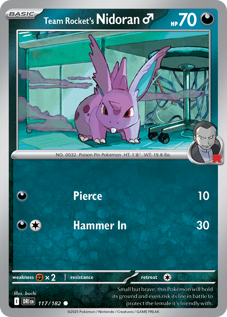 Team Rocket's Nidoran♂ 117/182 — English Pokémon Destined Rivals (2025)