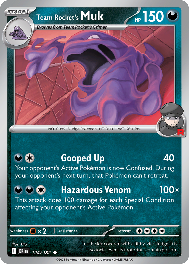 Team Rocket's Muk 124/182 — English Pokémon Destined Rivals (2025)