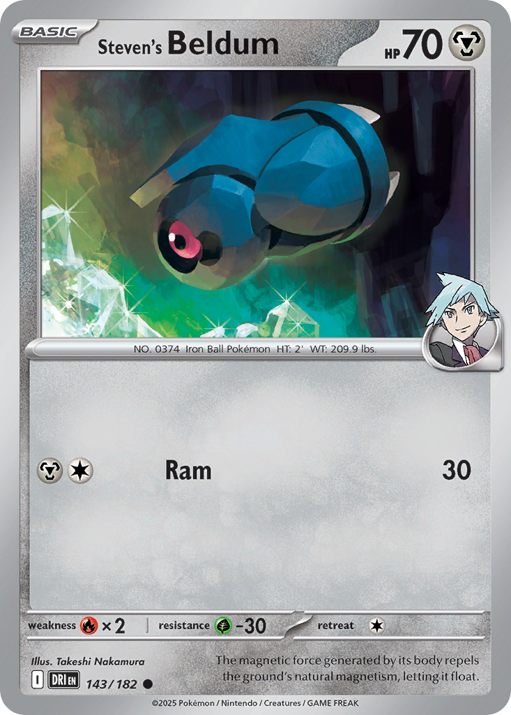 Steven's Beldum 143/182 — English Pokémon Destined Rivals (2025)