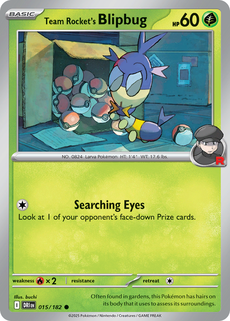 Team Rocket's Blipbug 15/182 — English Pokémon Destined Rivals (2025)