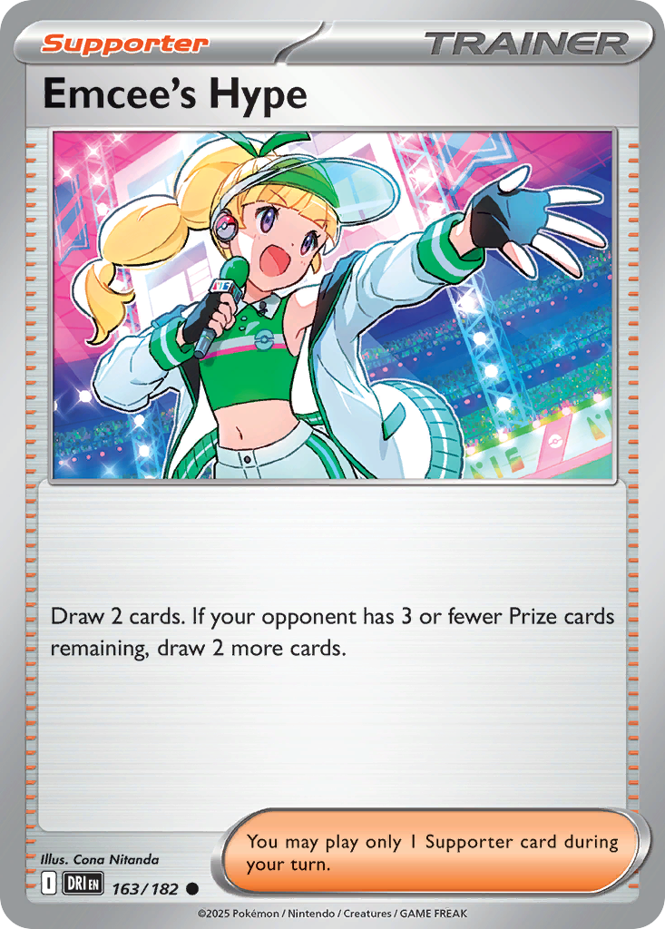 Emcee's Hype 163/182 — English Pokémon Destined Rivals (2025)