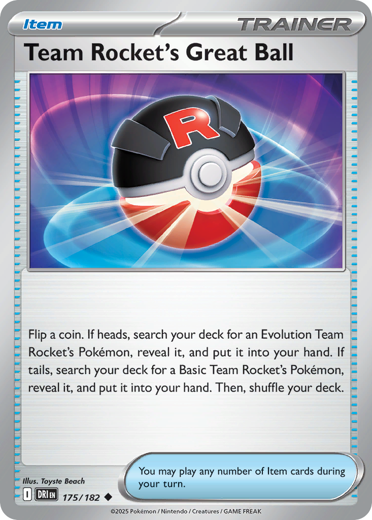 Team Rocket's Great Ball 175/182 — English Pokémon Destined Rivals (2025)