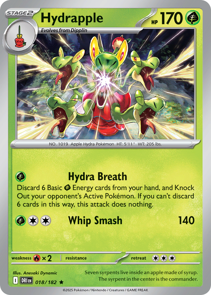 Hydrapple 18/182 — English Pokémon Destined Rivals (2025)