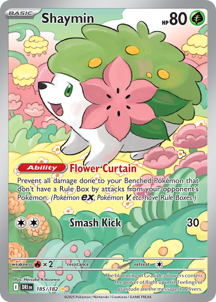 Shaymin 185/182 — English Pokémon Destined Rivals (2025)