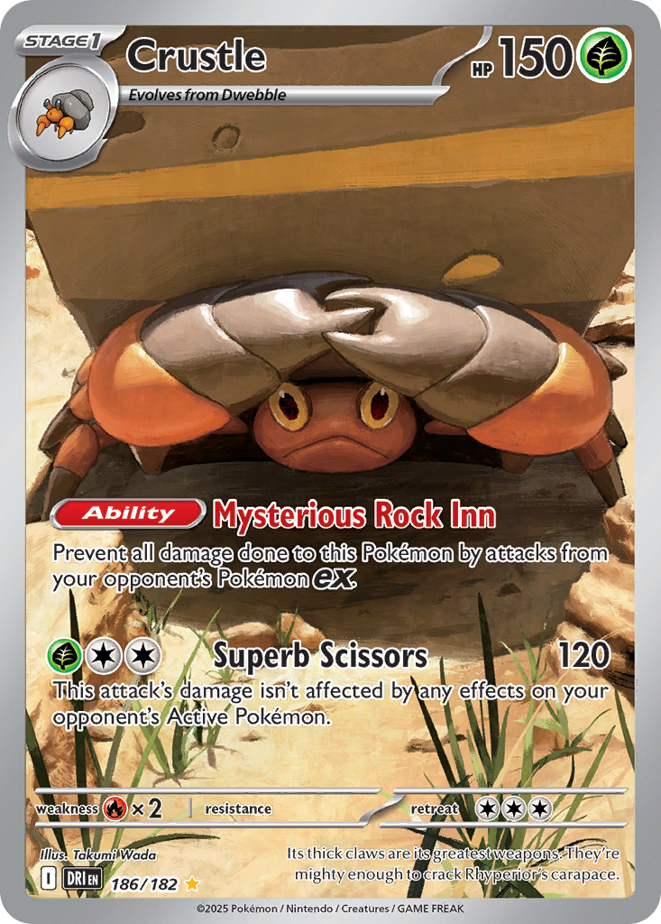 Crustle 186/182 — English Pokémon Destined Rivals (2025)