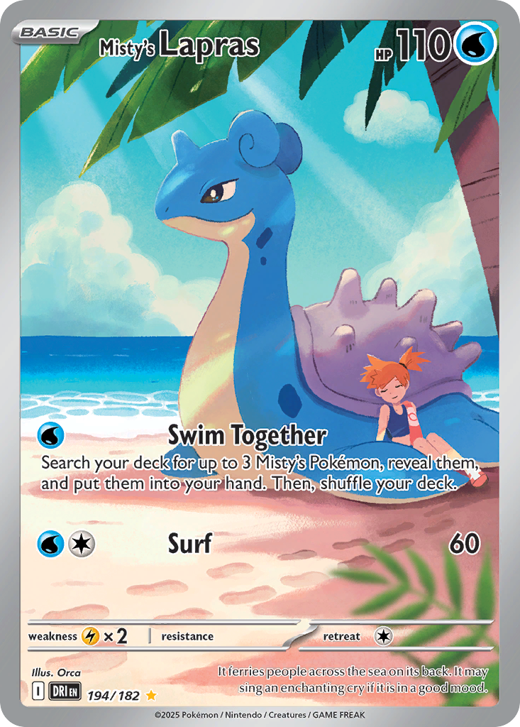 Misty's Lapras 194/182 — English Pokémon Destined Rivals (2025)