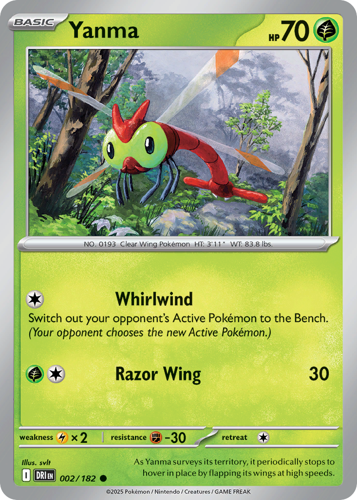 Yanma 2/182 — English Pokémon Destined Rivals (2025)